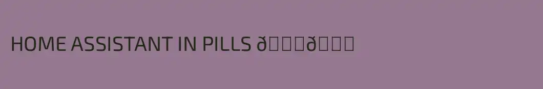 HOME ASSISTANT IN PILLS 💊💊